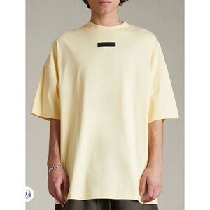 Fear Of God Essentials Short Sleeve T-Shirt Garden Yellow Men's Sz S NWT